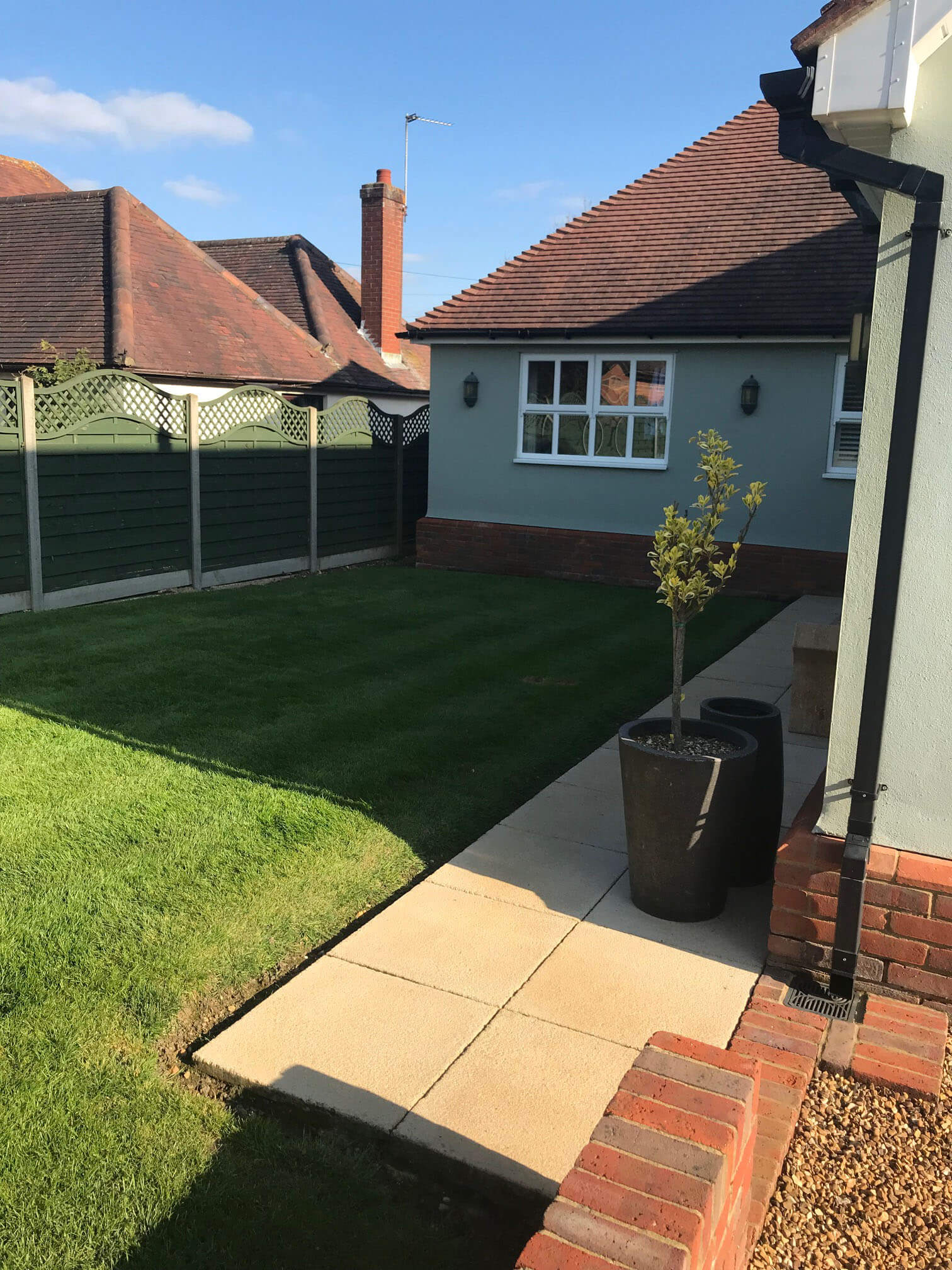 Datchworth Patio before 4 - Hertfordshire Driveways