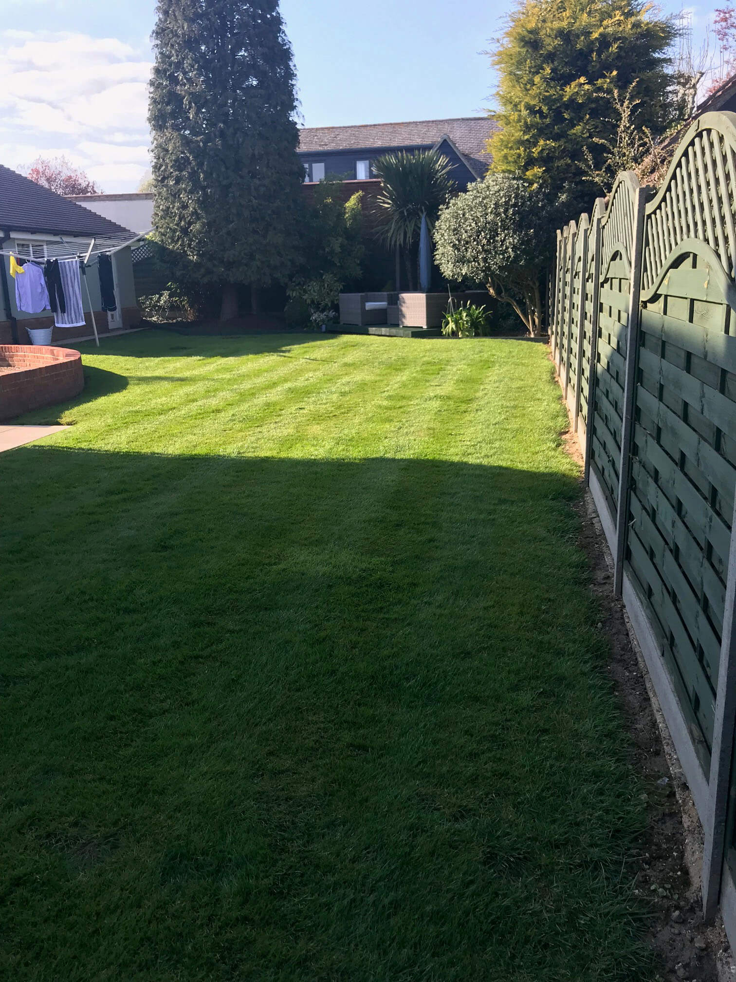 Datchworth Patio before - Hertfordshire Driveways